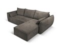 Coltar extensibil dreapta 4 locuri, Kaelle, Micadoni Home, BL, 252x165x87 cm, poliester chenille, gri