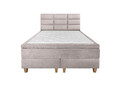 Pat matrimonial, Stockholm, Harmony E, 160x200 cm, saltea tip Pocket, topper memory, Taupe