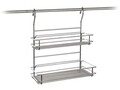 Polita depozitare condimente, Variella Double, Banquet, 32.5x17x39 cm, inox