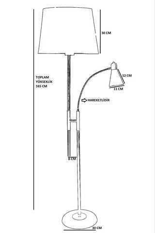 Lampadar, Luin, 534LUN4270, Metal, Negru/Cupru