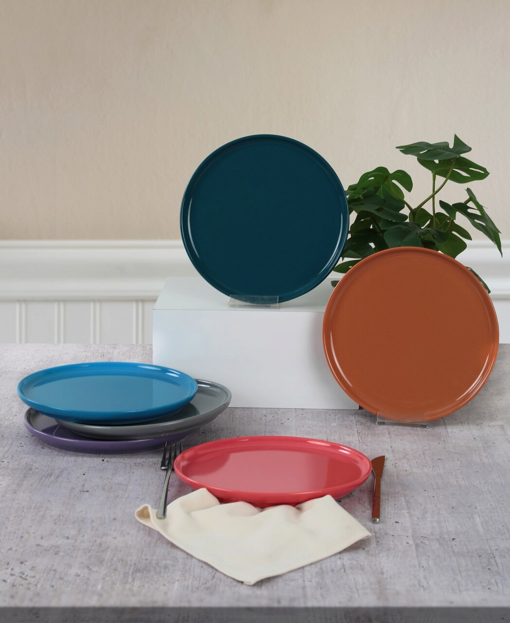 Set farfurii pentru desert, Keramika, 275KRM1850, 100% CERAMICA / , Nu absoarbe apa, Multicolor