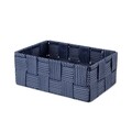 Organizator dulap, Compactor, Toronto, 18 x 12 x 7 cm, textil, albastru/gri