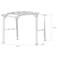 Pavilion pentru gradina / Gazebo, Shadow, L.360 l.269 H.225 cm, otel, maro/bej