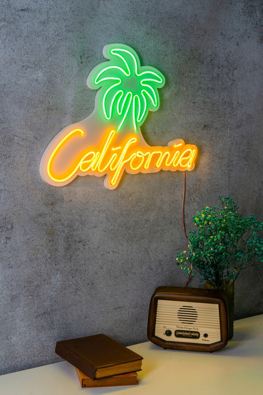 Decoratiune luminoasa LED, California, Benzi flexibile de neon, DC 12 V, Verde galben - 1 | YEO