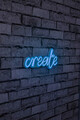 Decoratiune luminoasa LED, Create, Benzi flexibile de neon, DC 12 V, Albastru