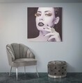 Tablou decorativ Lady Dark, Mauro Ferretti, 80x80 cm, canvas/lemn de pin