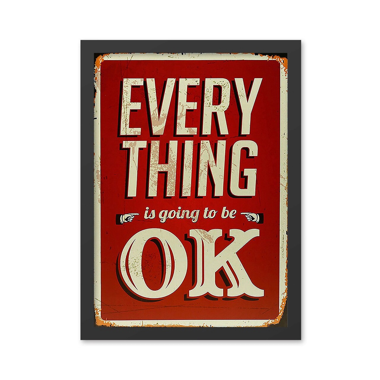 Tablou decorativ, Everything OK 3 (40 x 55), MDF , Polistiren, Multicolor - 1 | YEO