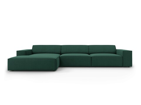 Coltar stanga 4 locuri, Jodie, Micadoni Home, BL, 284x166x70 cm, poliester, verde