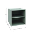 Raft modular Composite Cube W-Shelf, Bizzotto, 35x35x35 cm, PAL/MDF, verde sage