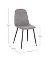 Scaun Irelia, Bizzotto, 52.5x42.5x90 cm, otel/poliester, gri inchis