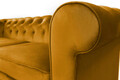 Canapea Oxford Chesterfield, 93x183x75 cm, 2 locuri, Galben mustar