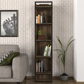 Biblioteca Kelvin, Tera Home, 39x36.6x180 cm, maro/negru