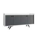 Consola, Mod Design, Bled, 150x75x40 cm, Antracit/Alb