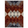 Covor Bradley Geo Red, Flair Rugs, 80x154 cm, polipropilena, rosu