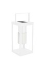 Lampa solara cu agatatoare LED Square, Bizzotto, 17 x 17 x 38 cm, otel, alb