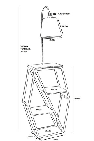 Lampadar, Luin, 534LUN4111, Metal, Antracit