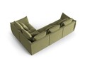 Coltar modular dreapta 3 locuri, Bloom-184, Micadoni Home, 316x216x95 cm, catifea, verde deschis