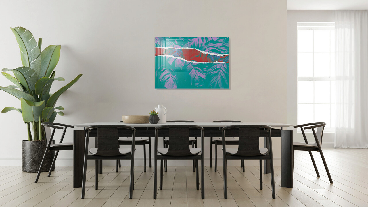 Tablou decorativ, 1121, Sticla temperata, 50 x 70 cm, Multicolor