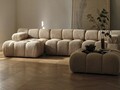 Coltar modular dreapta 4 locuri, Bellis-213, Micadoni Home, 282x155x70 cm, tesatura boucle, petrol