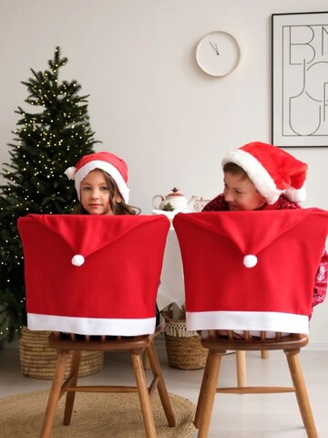 Husa spatar scaun Xmas hat, 50x120 cm, fetru, rosu