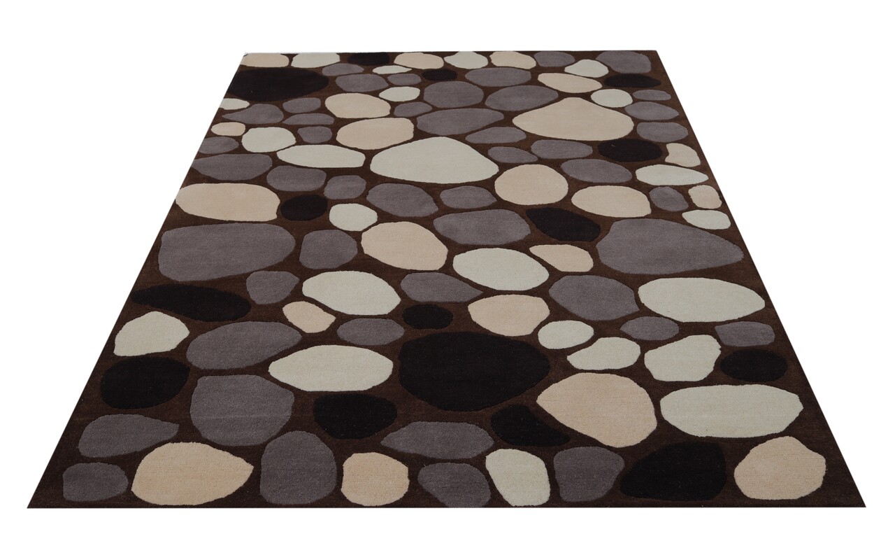 Covor Stone Bedora, 200x300 cm, 100% lana, multicolor, finisat manual - 1 | YEO