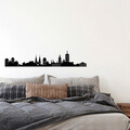 Decoratiune de perete, Ottowa Skyline, Metal, Dimensiune: 118 x 23 cm, Negru