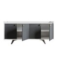 Consola, Mod Design, Bled, 150x75x40 cm, Antracit/Alb