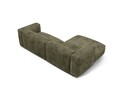 Coltar modular stanga 2 locuri, Martina-212, Micadoni Home, 283x176x75 cm, velur, verde muschi