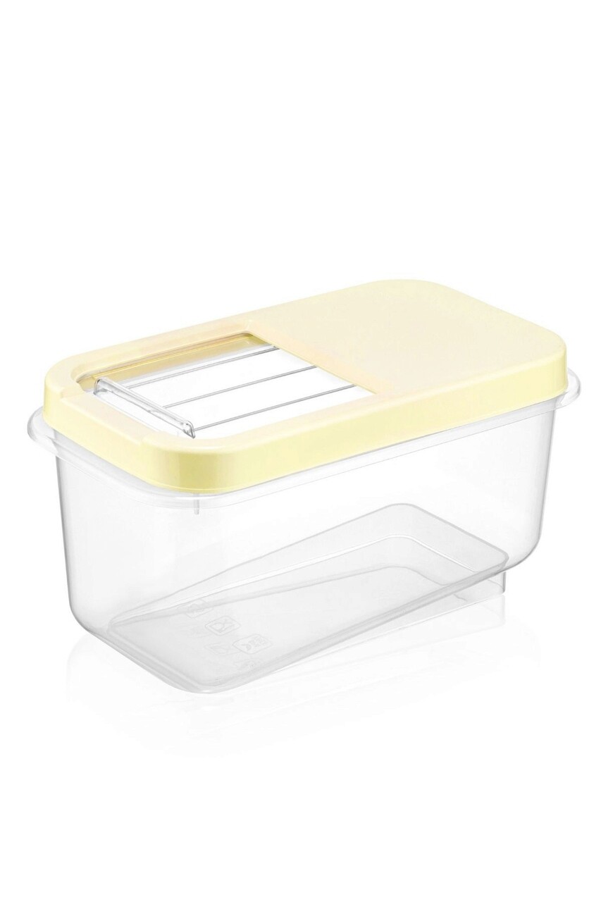 Set recipiente depozitare, Okko - Kitchen, 639OKK1117, Plastic , 34.5 x 19 x 17.5 cm, 7.5 L, 3 piese, Crem