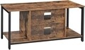 Comoda TV, Vasagle, 110 x 40 x 50 cm, PAL/otel, maro rustic