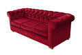 Canapea Oxford Chesterfield, 93x214x75 cm, 3 locuri, Rosu