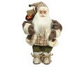 Decoratiune Santa w squirrel, Decoris, 8x15x30 cm, poliester, maro