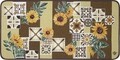 Covor pentru bucatarie, Olivo Tappeti, Carpet Queen 2, Brown Sunflower, 40 x 60 cm, 80% bumbac, 20% poliester, multicolor