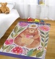 Covor Bear w heart, Oyo Kids, 100x140 cm, poliester, multicolor