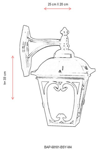 Lampa de exterior, Avonni, 685AVN1201, Plastic ABS, Negru