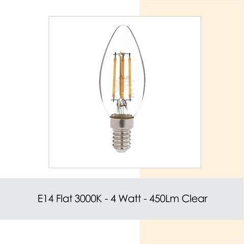 Bec LED, Sage, E14 Düz Gün Işığı, E14, 4 W, 3000K, 450 Lm, sticla