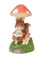 Lampa solara Squirrel reading, 9.5x9.5x19 cm, poliston, multicolor