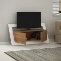 Comoda TV, Homitis, Kayt - Oak, White, 36.5x120x59 cm