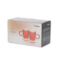 Set 2 cani Cembra Retro, Homla, 350 ml, sticla borosilicata, transparent/maro