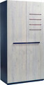 Dulap pentru haine, Çilek, Trio 2 Doors Wardrobe, 101x203x54 cm, Multicolor