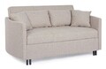 Canapea extensibila cu 2 locuri Clayton, Bizzotto, 166 x 88 x 84 cm, otel/poliester, bej