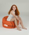 Fotoliu puf pentru copii, Bean Bag, Ferndale Basketball, , 70x45 cm, poliester impermeabil, caramiziu