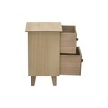 Noptiera InArt, 30x25x41 cm, 2 sertare, MDF/paulownia, natural