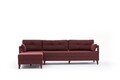 Coltar pe stanga Comfort, Balcab Home, 275x80x80 cm, lemn, rosu