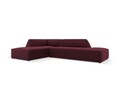 Coltar stanga 4 locuri, Ruby, Micadoni Home, BL, fara cotiera, 273x180x69 cm, piele ecologica, bordo