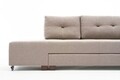 Coltar extensibil pe stanga Manama, Balcab Home, 280x206x85 cm, lemn, crem