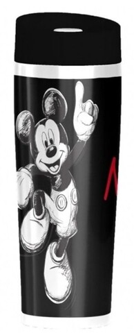 Cana termos Mickey Mouse, Disney, 400 ml, inox, negru