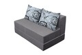 Canapea extensibila Urban Living Bedora 136x80x40 cm Grey/Grey Flower