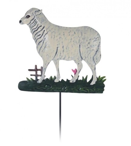 Decoratiune Sheep, 20x75 cm, metal, multicolor