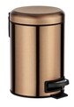 Cos de gunoi cu pedala, Wenko, Leman Metallic Copper, 3 L, inox, cupru